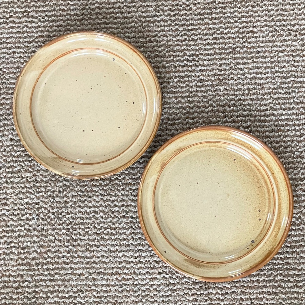 Vintage Dansk Niels Refsgaard Nielstone Spice Tan Salad Plates qty (2)